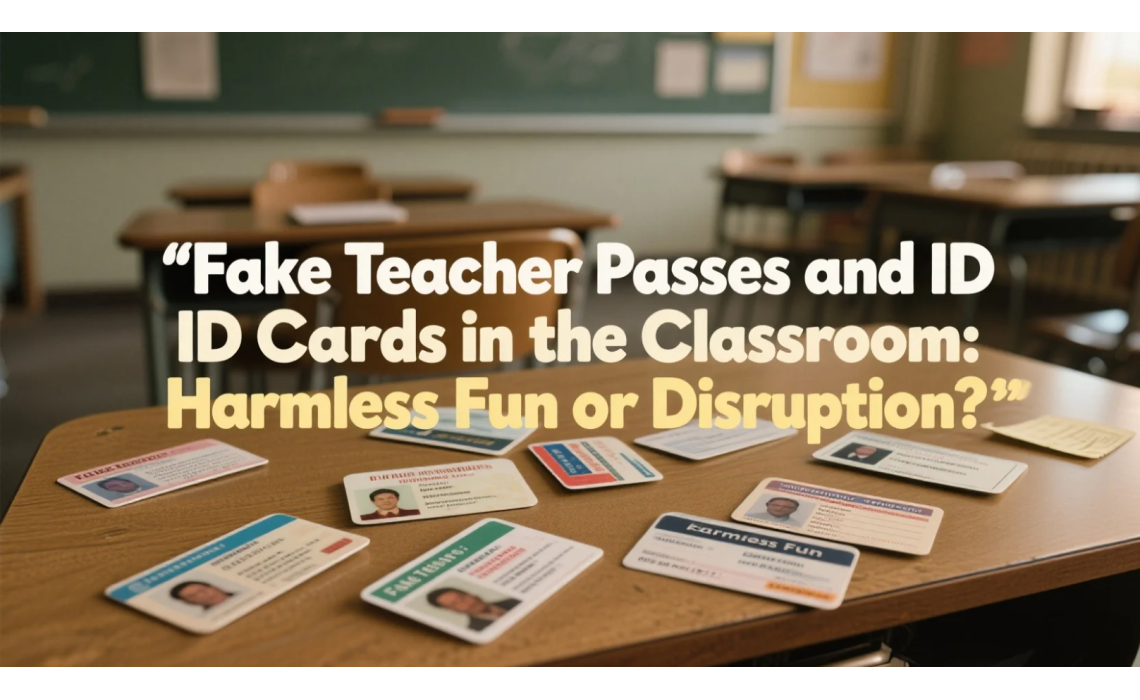 Fake Teacher Passes and ID Cards in the Classroom: Harmless Fun or Disruption? Fake Teacher Passes and ID Cards in the Classroom: Harmless Fun or Disruption?