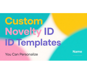Custom Novelty ID Templates You Can Personalize