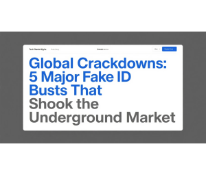 Global Crackdowns: 5 Major Fake ID Busts That Shook the Underground Market Global Crackdowns: 5 Major Fake ID Busts That Shook the Underground Market