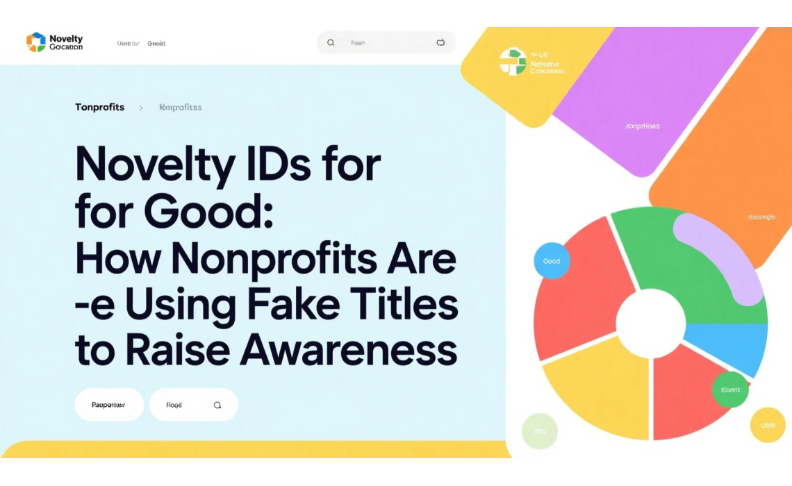 Novelty IDs for Good: How Nonprofits Are Using Fake Titles to Raise Awareness Novelty IDs for Good: How Nonprofits Are Using Fake Titles to Raise Awareness