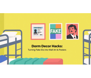 Dorm Décor Hacks: Turning Fake IDs into Wall Art & Posters