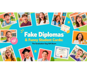 Fake Diplomas & Funny Student Cards: The Graduation Gag Gift Boom