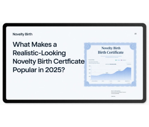 What Makes a Realistic-Looking Novelty Birth Certificate So Popular in 2025?