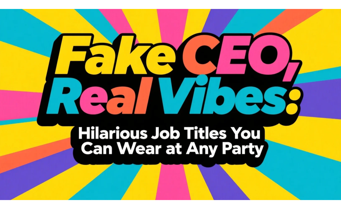 Fake CEO, Real Vibes: Hilarious Job Titles You Can Wear at Any Party Fake CEO, Real Vibes: Hilarious Job Titles You Can Wear at Any Party